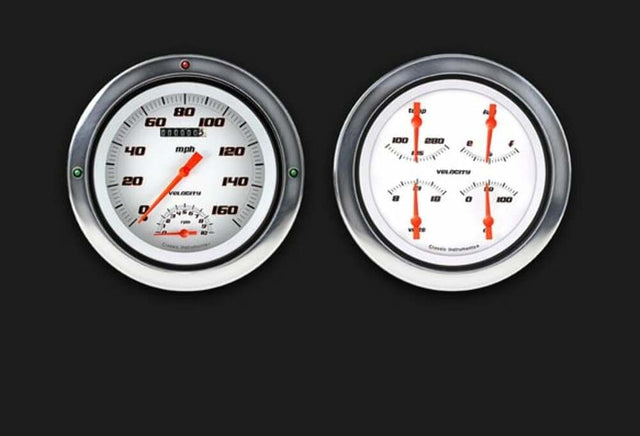 Velocity Series White 1954-55 Chevy Truck Package w/ Speedtachular CT54VSW62 dash gauge cluster