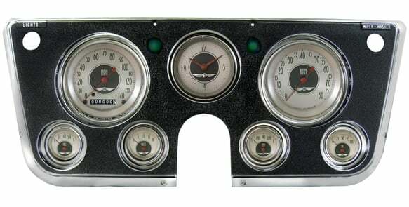 Fits 1967-72 Chevrolet C10 Pickup All American Nickel Instrument Clusters CT67AN