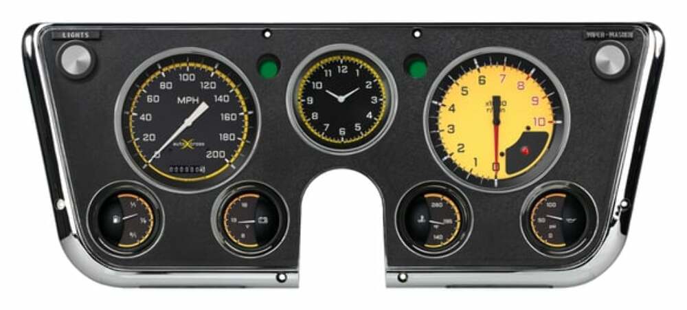 1967-1972 C10 Pickup AutoCross Yellow LS Instrument Clusters CT67AXY-LS