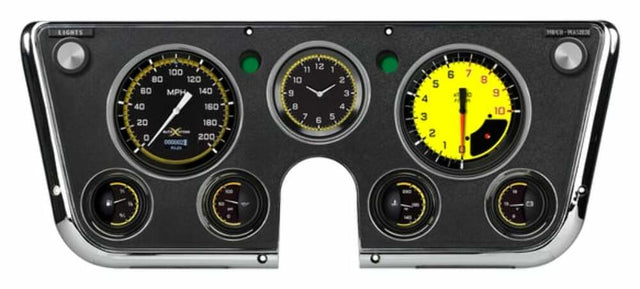 1967-72 Chevy C10 Pickup AutoCross Yellow Instrument Clusters CT67DAXY
