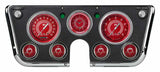 1967-1972 C10 Pickup V8 Red Steelie LS Instrument Clusters CT67V8RS-LS