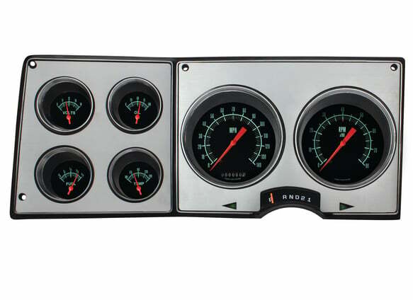 1973-1974 Chevy C10 Pickup G/Stock Package CT73GS silver dash gauge cluster