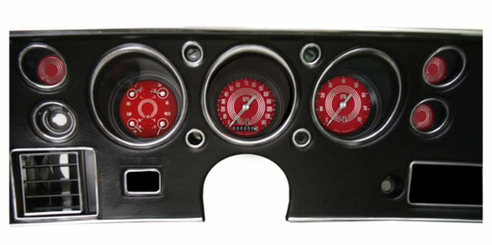 V8 Red Steelie 1970-72 Chevelle SS Package CV70V8RS for 1970-1972 Chevelle dash gauge cluster