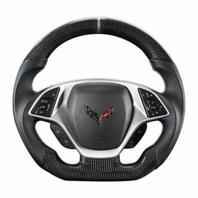 Fits 2014-19 Chevrolet Corvette Muscle Cars Steering Wheel Carbon Fiber CV950-21 black