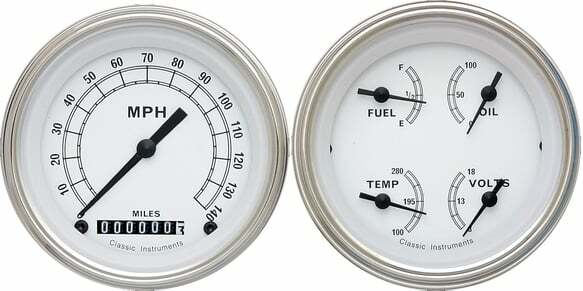 Classic Instruments analog dash gauge set
