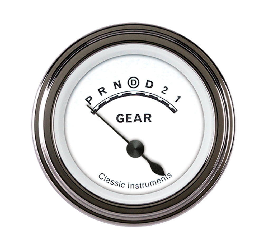 White 2 1/8" Gear Indicator CW06SLF