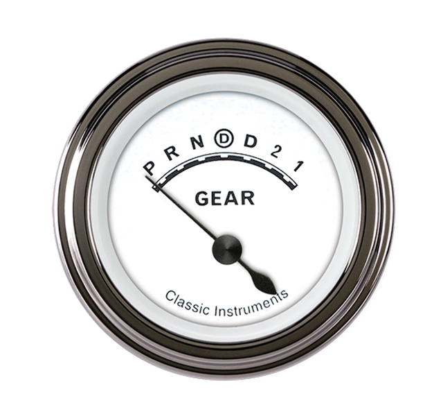 White 2 1/8" Gear Indicator CW06SLF