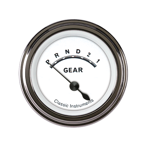 White 2 1/8" Gear Indicator CW07SLF