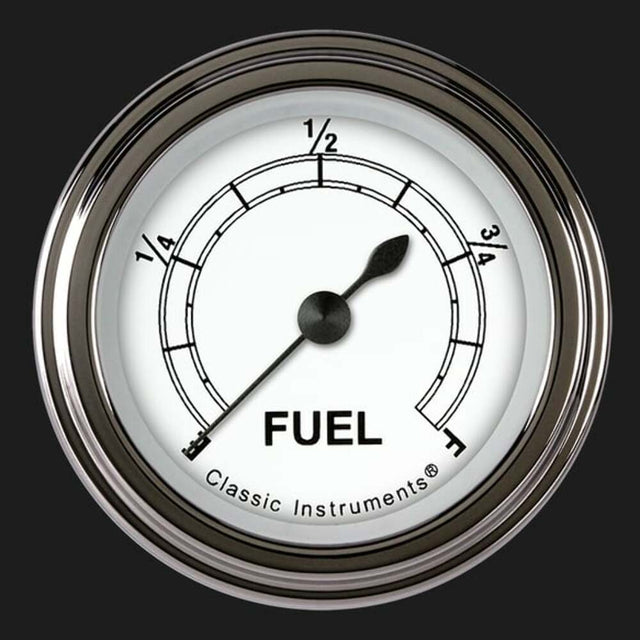 Classic Instruments White 2 1/8" Fuel Gauge CW109SLF