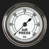 White 2 1/8" Air Pressure Gauge CW118SLF