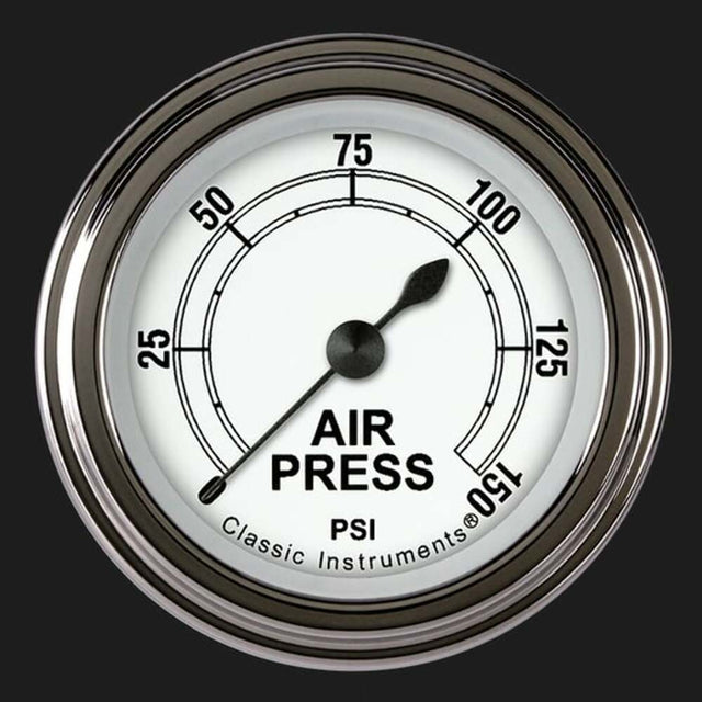 White 2 1/8" Air Pressure Gauge CW118SLF