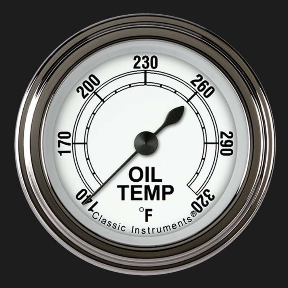White 2 1/8" Oil Temperature Gauge CW128SLF