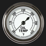 White 2 1/8" Oil Temperature Gauge CW128SLF