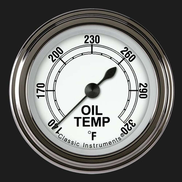 White 2 1/8" Oil Temperature Gauge CW128SLF