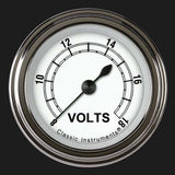 Classic Instruments White 2 1/8" Voltage Gauge CW130SLF