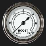 Classic Instruments White 2 1/8" Boost/Vac Gauge CW141SLF