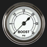 White 2 1/8" Boost Gauge, 30 psi CW142SLF