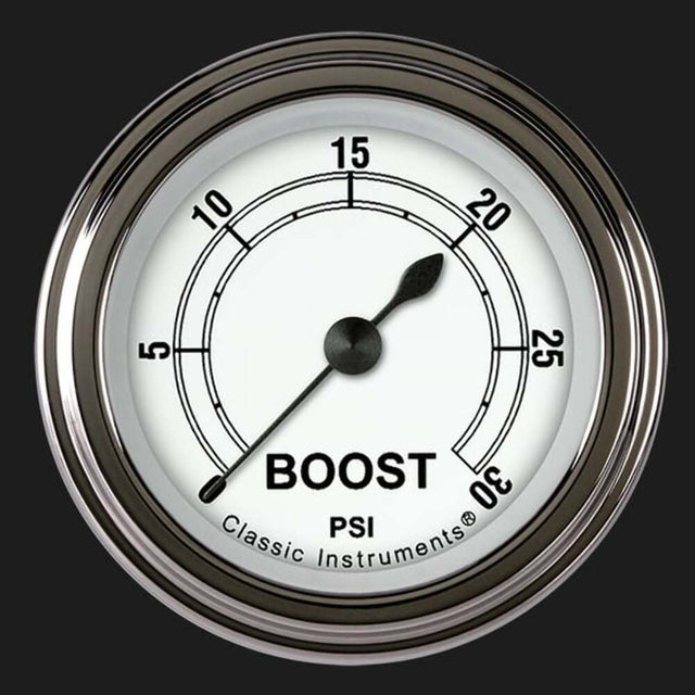 White 2 1/8" Boost Gauge, 30 psi CW142SLF