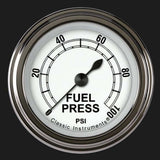 White 2 1/8" Fuel Pressure Gauge, 100 psi CW146SLF