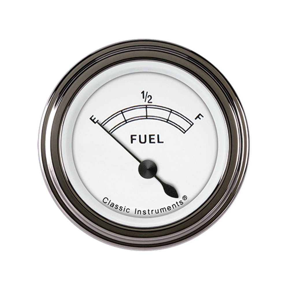 Classic Instruments White 2 1/8" Fuel CW14SLF