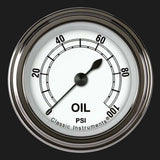 White 2 1/8" Oil Pressure Gauge CW181SLF
