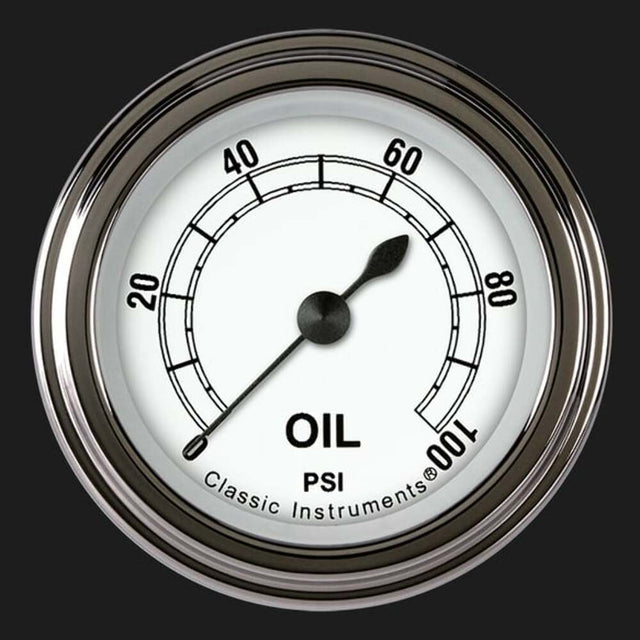 White 2 1/8" Oil Pressure Gauge CW181SLF