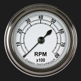 Classic White 2 1/8" Tachometer CW183SLF