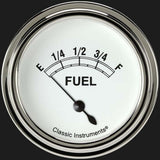Classic Instruments White 2 5/8" Fuel Gauge CW211SLF