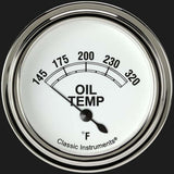 White 2 5/8" Oil Temperature Gauge CW228SLF