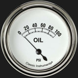 White 2 5/8" Oil Pressure Gauge CW281SLF