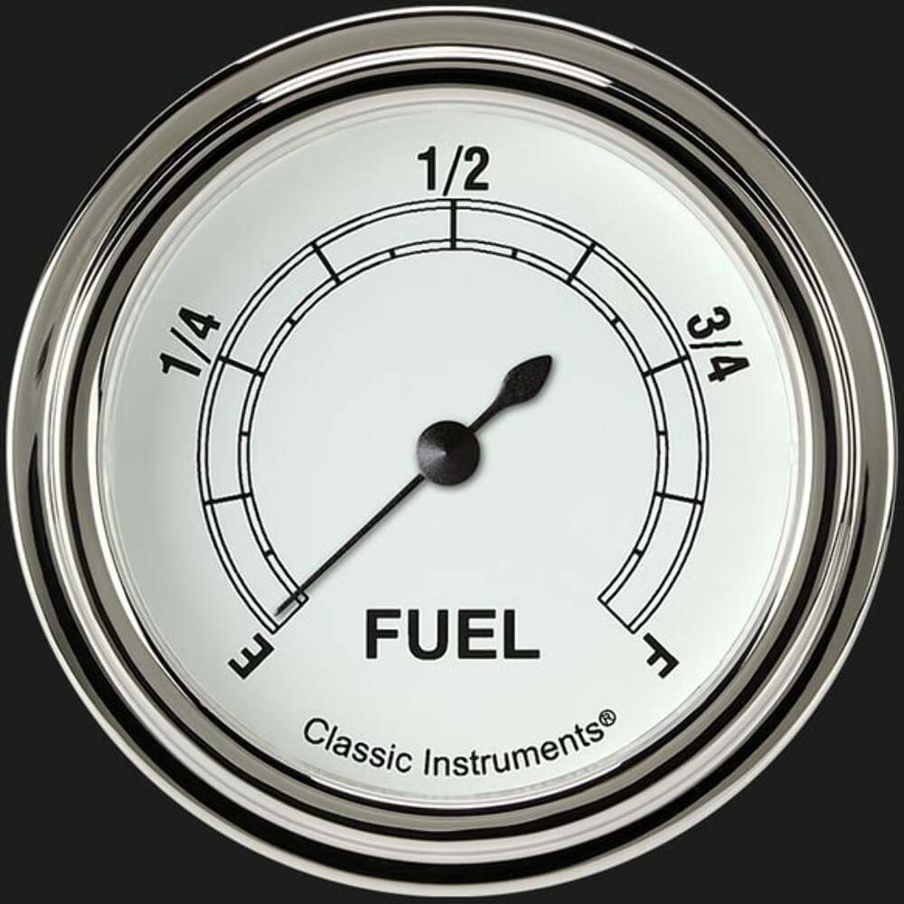 Classic Instruments White 2 5/8" Fuel Gauge CW309SLF
