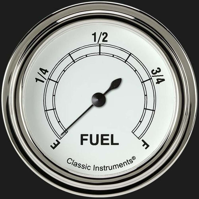 Classic Instruments White 2 5/8" Fuel Gauge CW309SLF