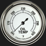 White 2 5/8" Oil Temperature Gauge CW328SLF