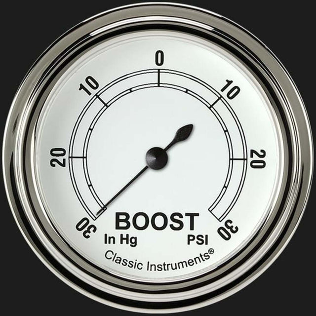 Classic Instruments White 2 5/8" Boost/Vac Gauge CW341SLF