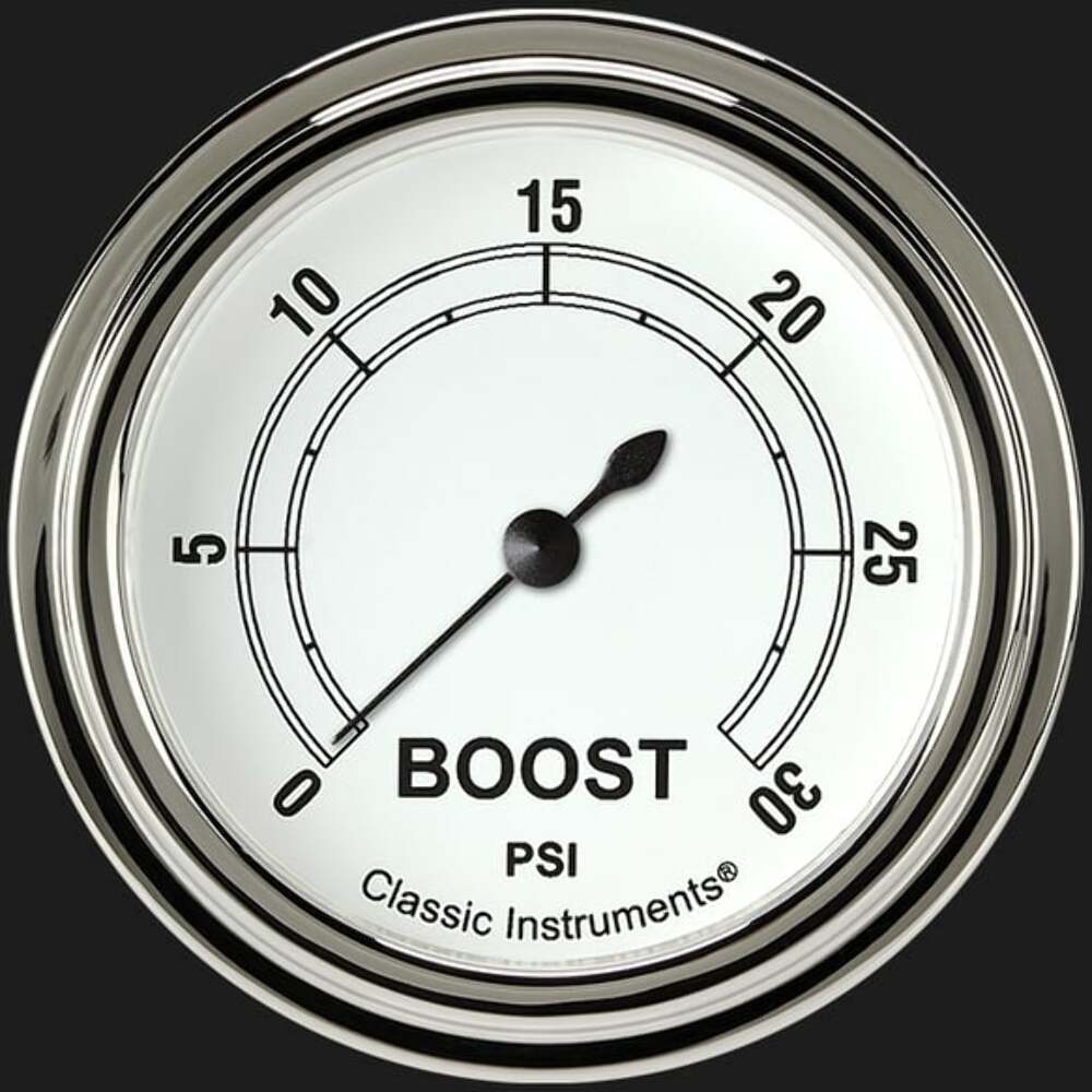 White 2 5/8" Boost Gauge, 30 psi CW342SLF