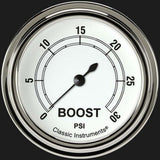 White 2 5/8" Boost Gauge, 30 psi CW342SLF