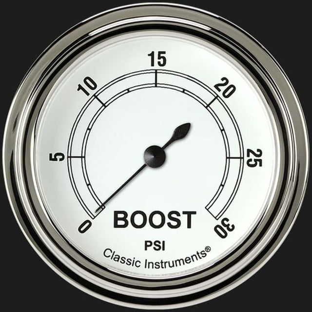 White 2 5/8" Boost Gauge, 30 psi CW342SLF