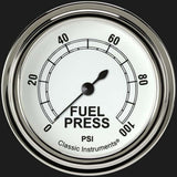 White 2 5/8" Fuel Pressure Gauge, 100 psi CW346SLF