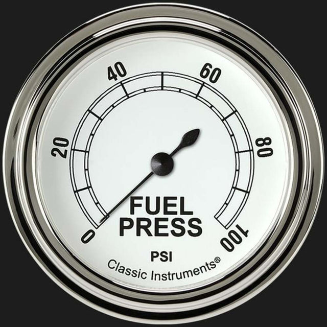 White 2 5/8" Fuel Pressure Gauge, 100 psi CW346SLF