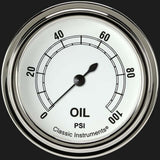 White 2 5/8" Oil Pressure Gauge CW381SLF