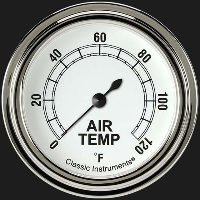 White 2 5/8" Outside Air Temp Gauge CW399SLF