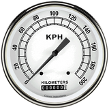 Classic White 4 5/8" Speedometer CW58SLF