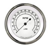 Classic Instruments White 3 3/8" Tachometer CW80SLF