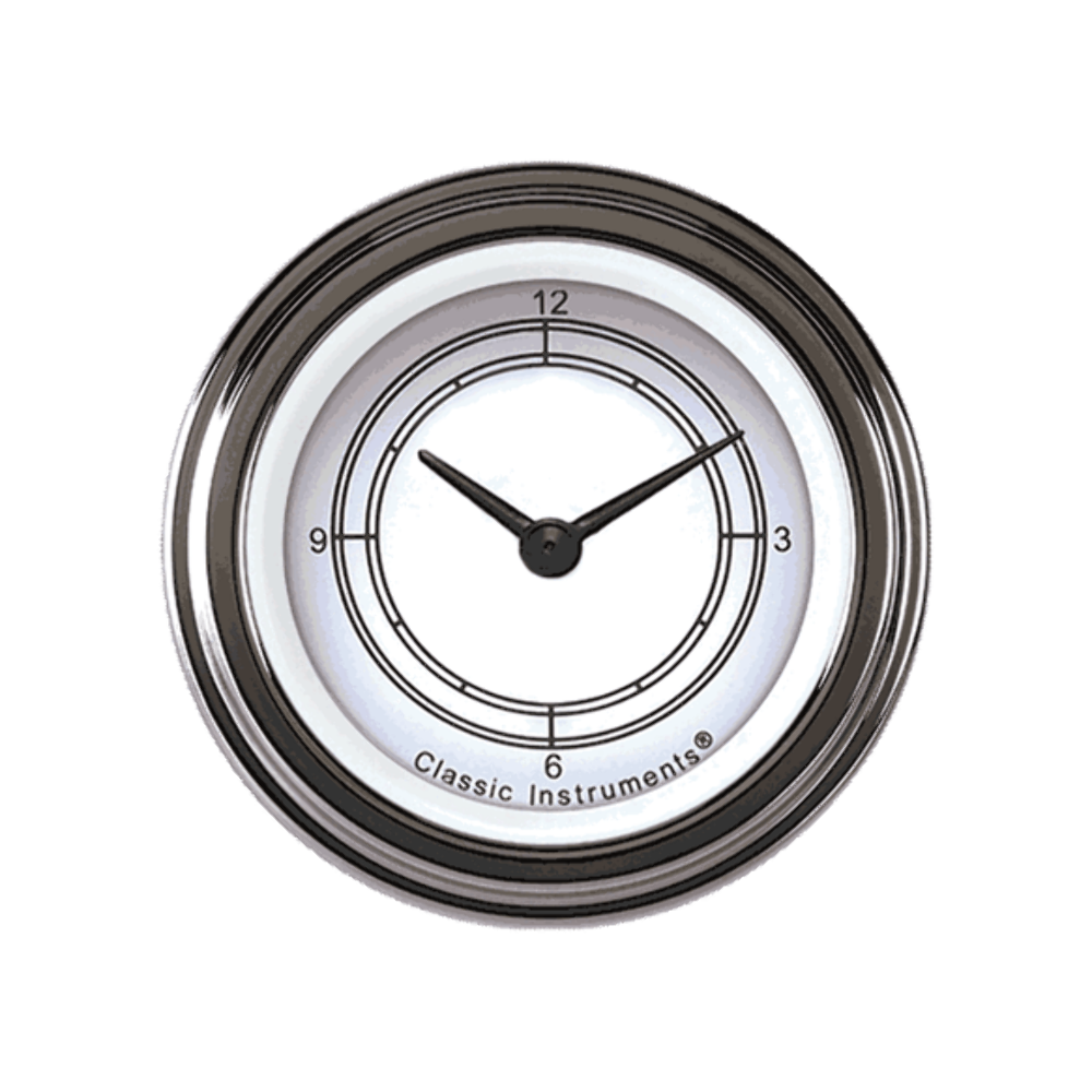 Classic Instruments White 2 1/8" Clock CW90SLF