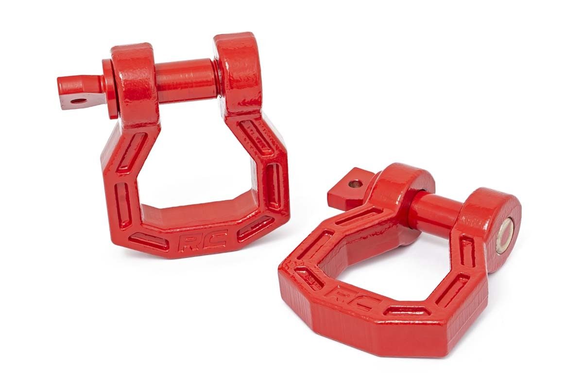 D-Ring; Forged; Pair; Red by Rough Country
