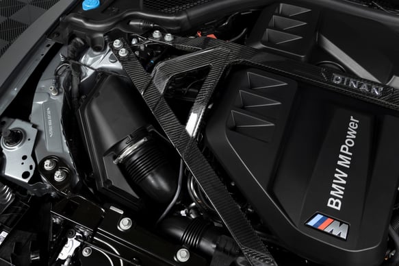 Gloss Carbon Fiber Strut Tower Brace for 2021-2025 BMW M2/M3/M4 D180-0015 BMW performance