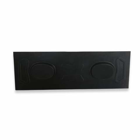 1971-1973 Ford Mustang Fastback package tray with 6x9 speaker pods factory style black ABS plastic D1ZZ-6346656-SP Scott Drake