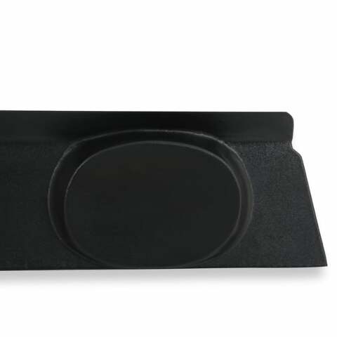 1971-1973 Ford Mustang Coupe package tray with 6x9 speaker pods factory style black ABS plastic D1ZZ-6546656-SP Scott Drake