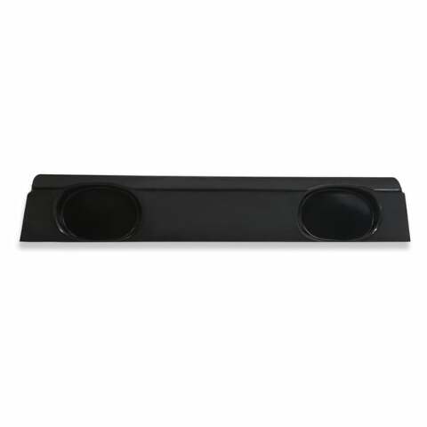 1971-1973 Ford Mustang Coupe package tray with 6x9 speaker pods factory style black ABS plastic D1ZZ-6546656-SP Scott Drake