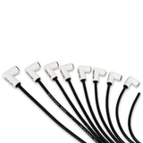 Spark Plug Wire Set Universal 8mm Silicone Spiro Pro 90? 350 ohm/ft Black 75051